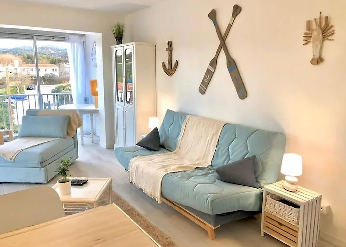 Apartmán Le Brusc. Design, Parking, Wifi & Double Vue! Six-Fours-les-Plages